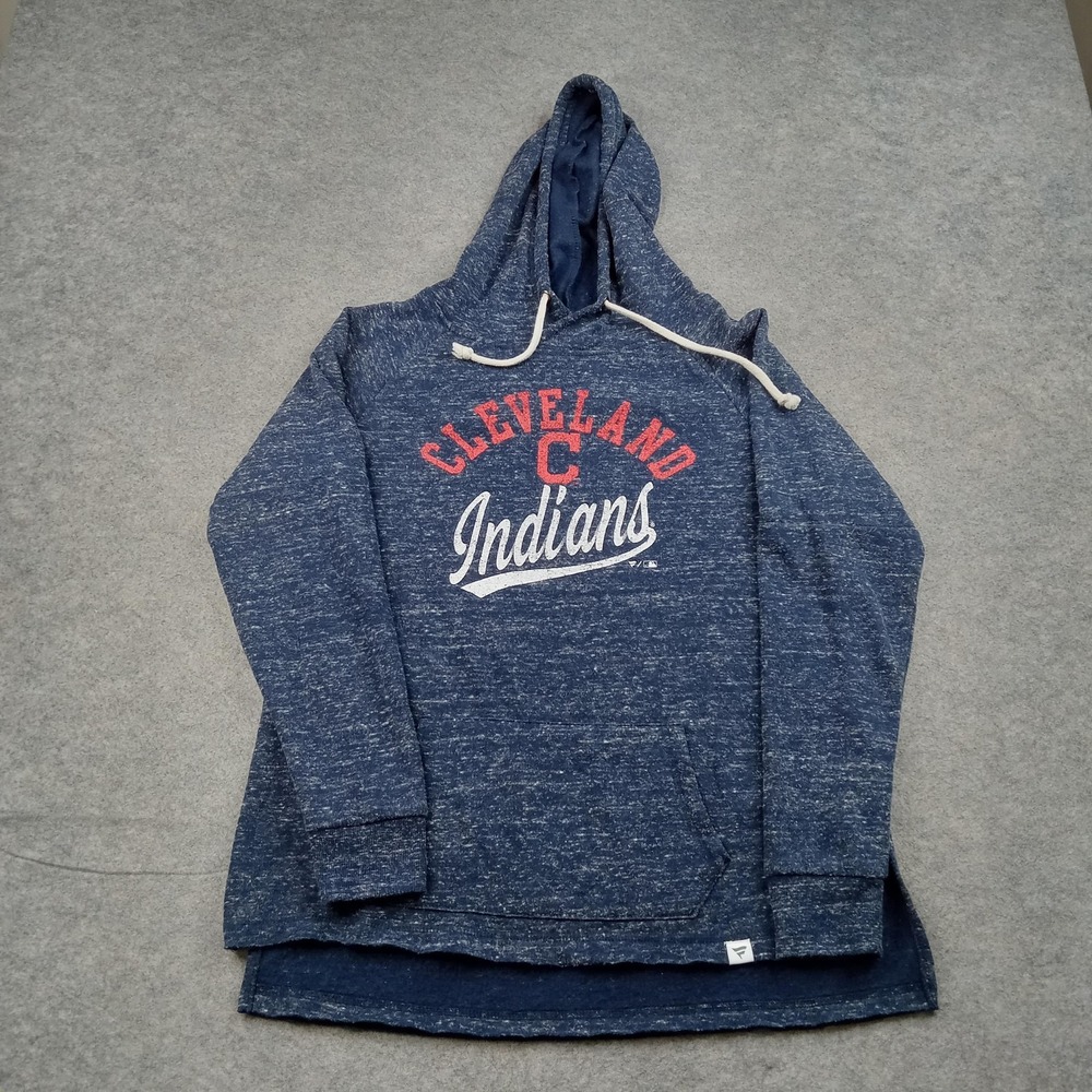 Cleveland Indians Hoodie Mens Medium Heather MLB Baseball Pullover Sweatshirt